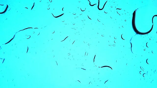 blue water drops on the wall