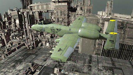 Naklejka premium 戦闘機 3DCGレンダリング
