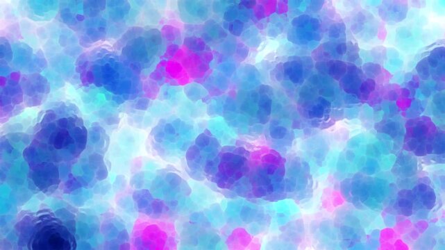 Dynamic abstract motion background featuring organic cellular shapes and flowing liquid light. Soft glowing colors blend smoothly, creating a modern, futuristic and dreamy atmosphere. Perfect for moti