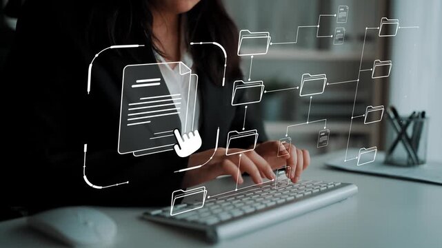 Digital file structure showing folder organization, file hierarchy, and document arrangement. File structure supports management, improves access, and file structure enhances clarity. Marrow