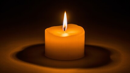 Warm candlelight flickers in dark space creating cozy ambiance