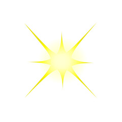 黄色のキラキラのイラスト