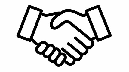 Obraz premium Iconic Handshake Symbol Representing Partnership and Agreement.
