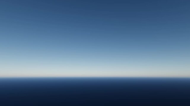 Abstract blurred blue horizon background featuring soft sky and dark ocean gradient