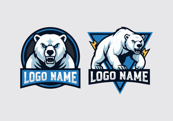 polar bear vector illustration, mascot logo, esport logo © rotann32 