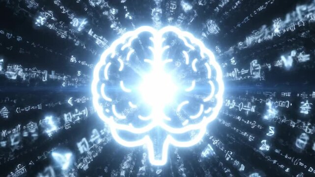 Calculus Aura Brain Power Radiant Light Equations AI Logic