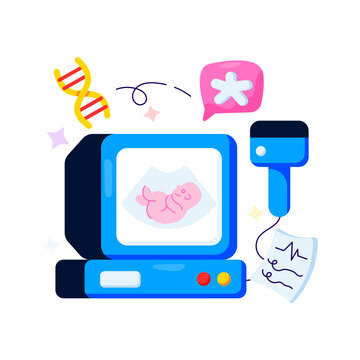 Modern design illustration of ultrasound
