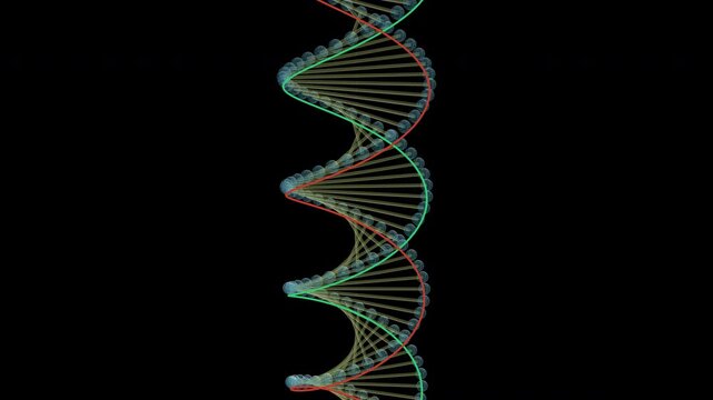 Viral DNA Mutation Glitch - 4K Green Red Alpha