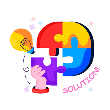 An illustration design of problem solution 