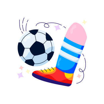 Modern design illustration of football Kick 