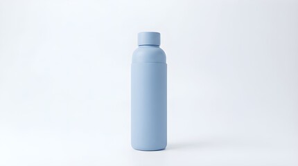Slim ergonomic yoga bottle radiating calm wellness energy against bright minimalist studio background