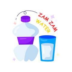 Premium download illustration of zamzam water 