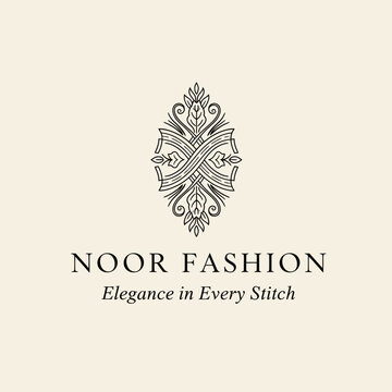 Noor Fashion Elegant Emblem Design Element.