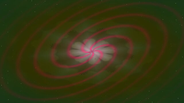 Spiral light pattern creating hypnotic motion in abstract visuals