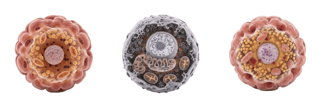 Pancreatic beta cell isolated on white background, insulin-producing islet cell, 膵&beta;細胞 (Sui Beta Saibō), Beta-Zelle, human pancreas endocrine cell, glucose-regulating cell, microscopic islet cell, cell
