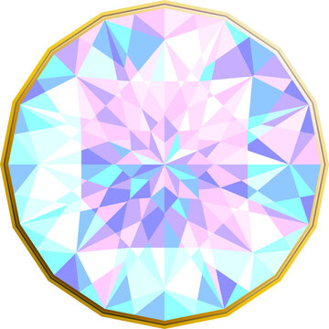 brilliant cut gemstones/prism color