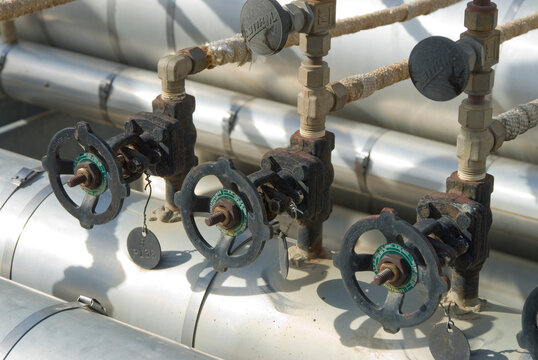 Canada, Alberta, Lloydminster.  Natural gas compressor site details.