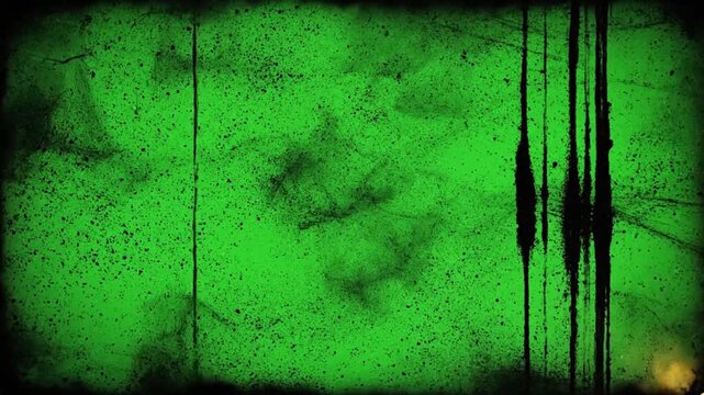 A dark and grungy green textured background with scratches and stains is displayed in a digital video format from a static viewpoint 0301(31).mp4