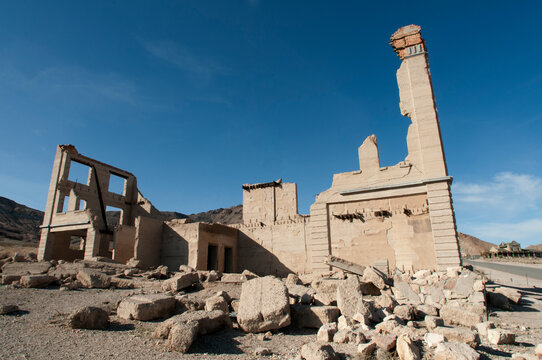 USA, Nevada, Rhyolite.  Ghost town from early 1900's