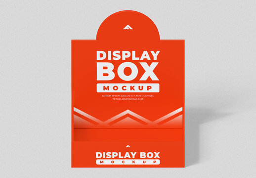 Product Display Box Mockup PSD for Retail Packaging Branding