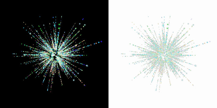 Digital pixel particles burst isolated on black background, scattered pixel fragments, futuristic pixel explosion, glowing digital particles, abstract tech pixel effect for digital and gaming visuals
