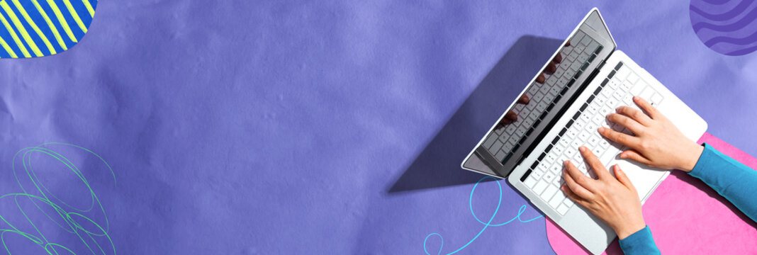 Person using a laptop computer