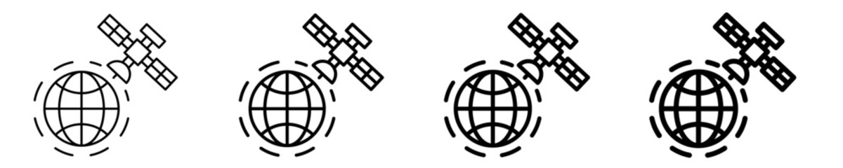 Satellite Orbit  Icon Set Different Style Collection © IconicStitch