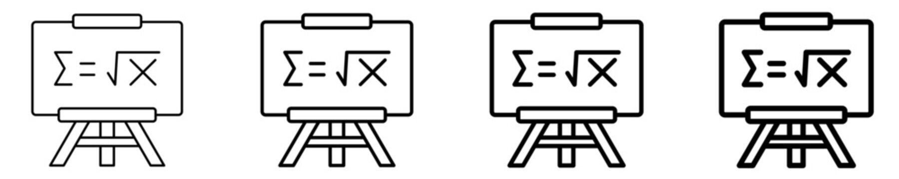 Mathematical Equations  Icon Set Different Style Collection