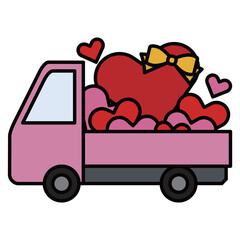 	溢れるほどのハートを運ぶトラック