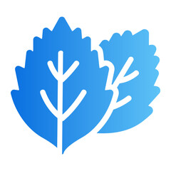 Mint leaf Line Gradient Icon © Sentya
