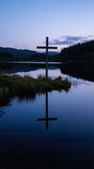 Minimal cross reflection on water

