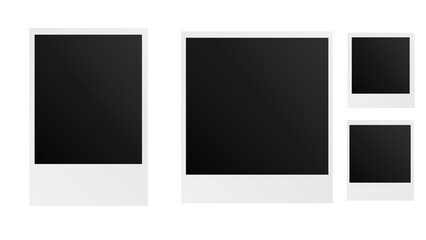 Collection of empty white photo frames on wall background. Minimal mockup template perfect for artwork presentation, gallery display, interior design preview, and branding showcase.