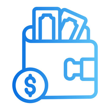 Wallet Line Gradient Icon