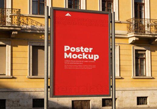 Clean Interior Poster Mockup PSD for Minimal Wall Branding Presentation