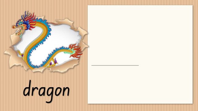 Animated Educational Video Teaching the Letter D with a Dragon Illustration