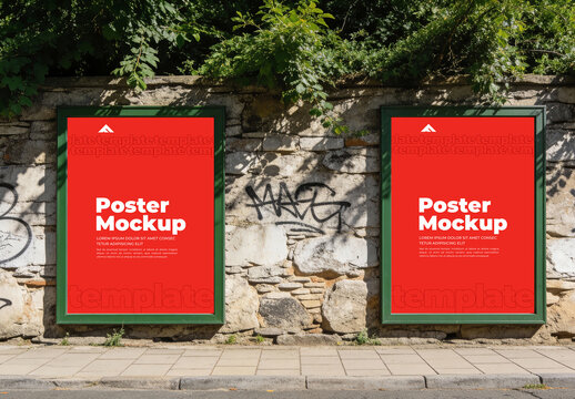 Minimal Frame Poster Mockup PSD Clean Interior Wall Presentation