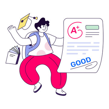 Editable design illustration of result sheet 
