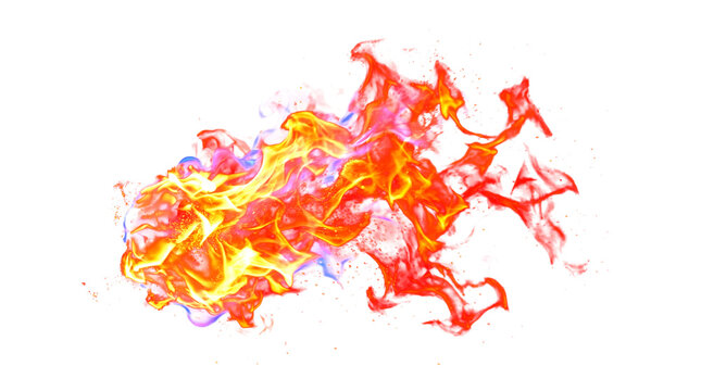Vibrant Flame Explosion Background with Gradient Effect for Dramatic Presentation
