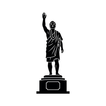 Swami Vivekananda Statue Silhouette.