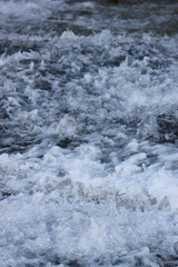 The Pearl Shoal got its name from the sparkling effect of droplets that resemble pearls as they cascade down the shoal towards the fall, Jiuzhai Valley National Park in autumn, China