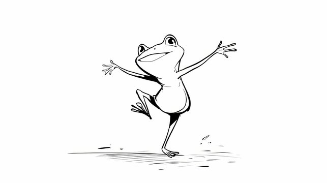 Happy Frog Dancing with Joyful Exuberance.
