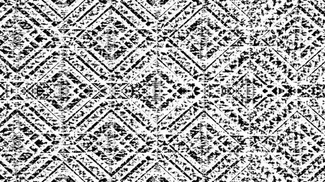 Abstract Grunge Textile Texture,Seamless black and white distressed pattern loop. Ideal for creative overlays, and dynamic backgrounds.