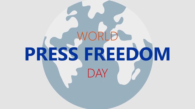 World press freedom day animation video. Footage for celebrate of Press Freedom Day. 