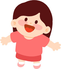 Obraz premium Happy child looking up