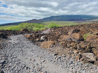 Obraz premium Hoapili trail along the coastline of Maui in Hawaii