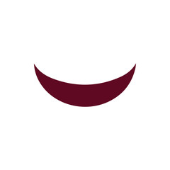 Obraz premium A simple and elegant maroon smile icon isolated on a white background