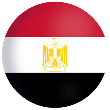 Egypt Flag Round Button