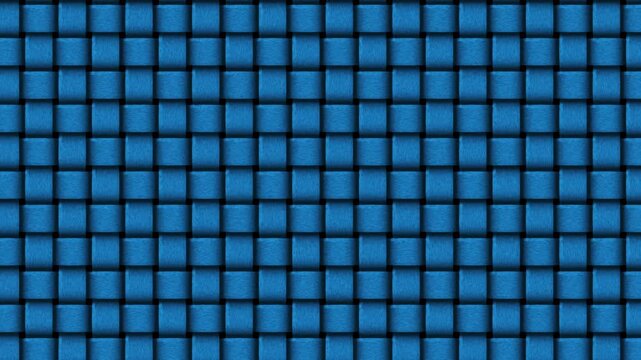 Blue Thick, interwoven threads moving in a fluid, rhythmic pattern. Ideal for fashion backgrounds, textile industry presentations, organic abstract visuals, and tactile sensory experiences.