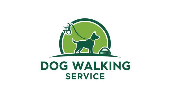 Dog Walking Service Logo Design 1.