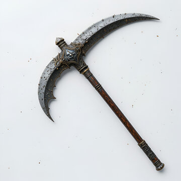 halberd weapon isolated on white background